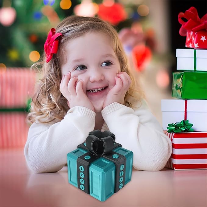 The Prank Box Funny Christmas Gifts Box Annoying Hilarious Screw Challenge with Surprise 3D Printed Screw Gifts Boxes Ideal for Birthday, Christmas (Sky blue and black)