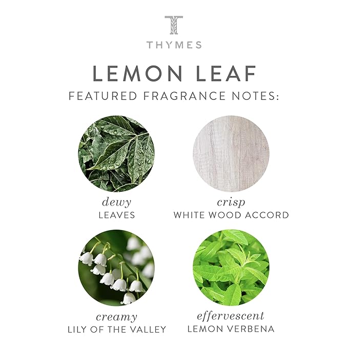 Thymes Moisturizing Hand Lotion for Dry Skin - Moisturizer for Beauty and Personal Care - Luxury Hand Lotion for Women & Men with Shea Butter & Vitamin E (Lemon Leaf, 9 fl oz)