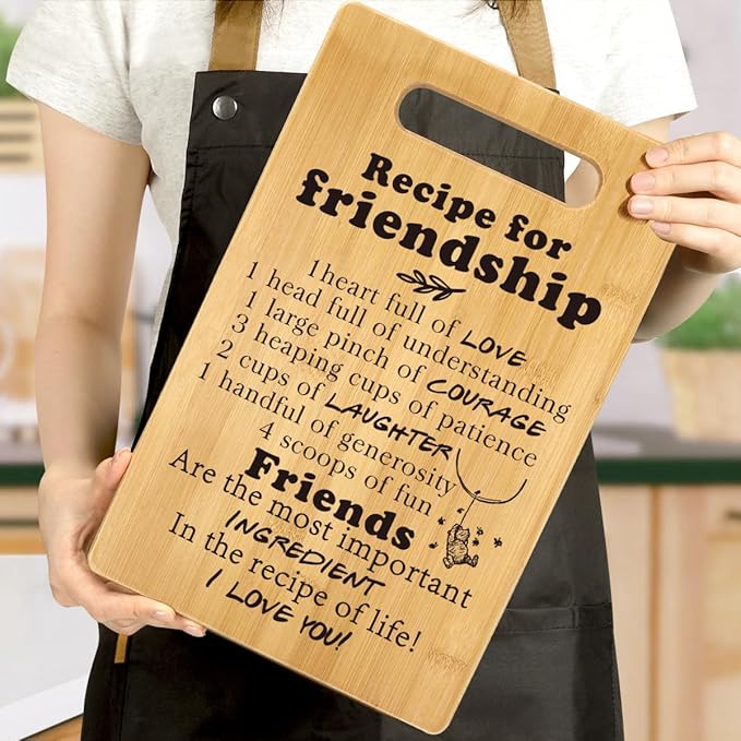 Friendship Gifts for Women Birthday, Friend Gift for Woman Men Christmas, Cool Gifts for Best Friends, Bestie Gifts for Women, Best Gift for Special Friend Female Cutting Board