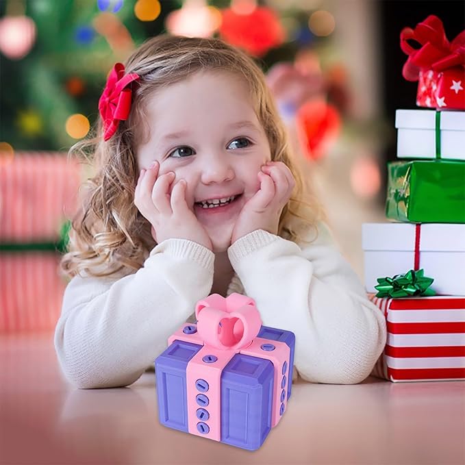 The Prank Box Funny Christmas Gifts Box Annoying Hilarious Screw Challenge with Surprise 3D Printed Screw Gifts Boxes Ideal for Birthday, Christmas (Purple and pink)