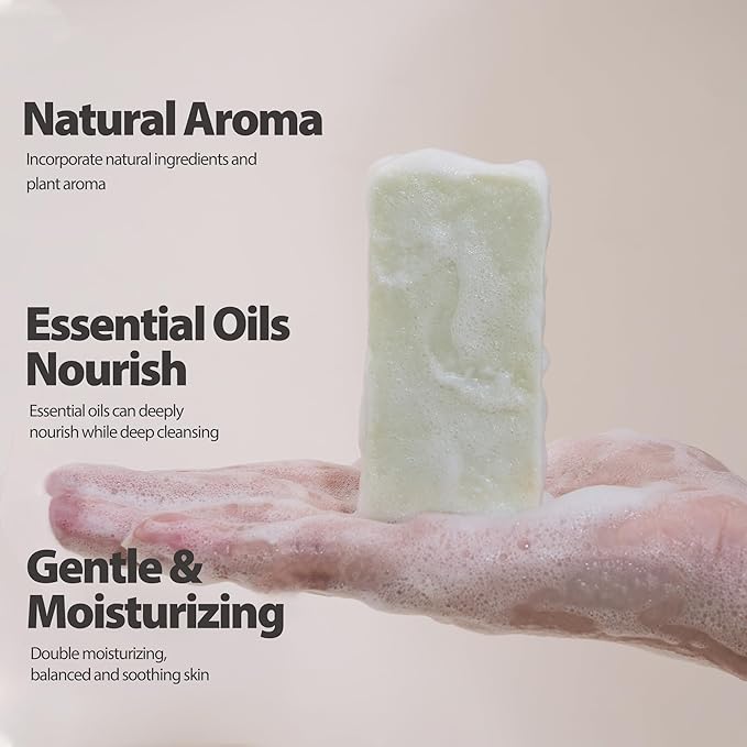 MAYJAM Natural Bar Soaps with Shea Butter,Body Botanical Soap Bars Variety Soap:3 Pack Scent Clary Sage,Lemongrass,Tea Tree Soap Bars,Antibacterial Bath Soap for Men&Women All Skin Body Wash Gift