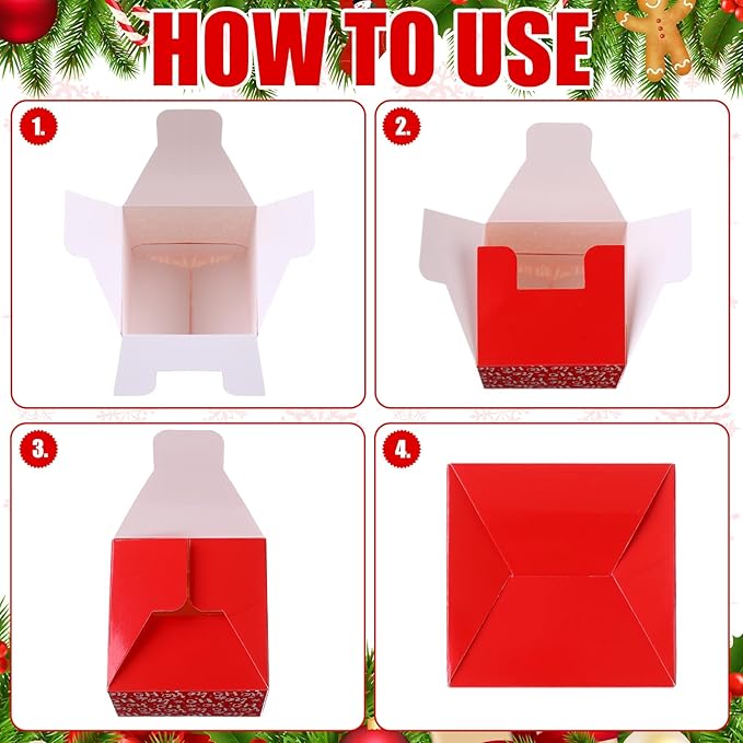 TecUnite 12 Pcs Christmas Prank Gift Box Nesting Gift Boxes Funny Prank Boxes for Xmas Birthday Wrapping, 1.9-6.3 Inch (Hohoho)