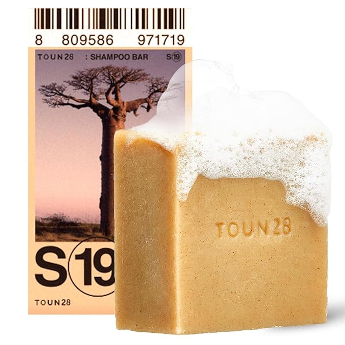 TOUN28 Hair Shampoo Bar for Dry & Damaged Hair – Biotin & Collagen for Repair & Strengthening, Vegan, Floral Scent, 100g | Korean Haircare