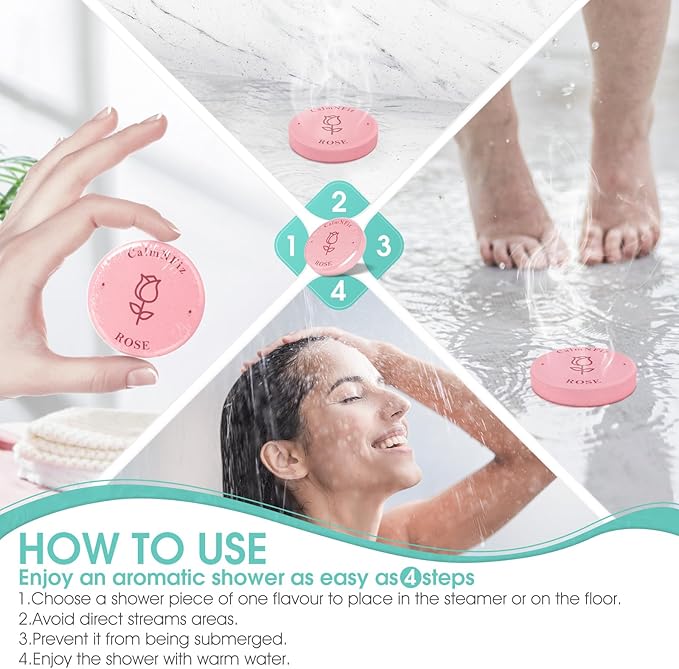 30 Pack Shower Steamers for Women Present Set, Shower Bath Bombs with 6 Scents, Self-Care Items for Wife As Valentine's Day and Mothers Day Present Idea, Birthday Present Stocking Suffers