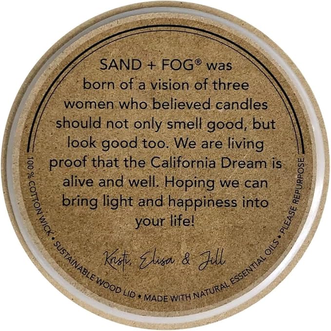 Sand + Fog Scented Candle - Frazier Fir – Additional Scents and Sizes – 100% Cotton Lead-Free Wick - Luxury Air Freshening Jar Candles - Perfect Home Decor – 12oz