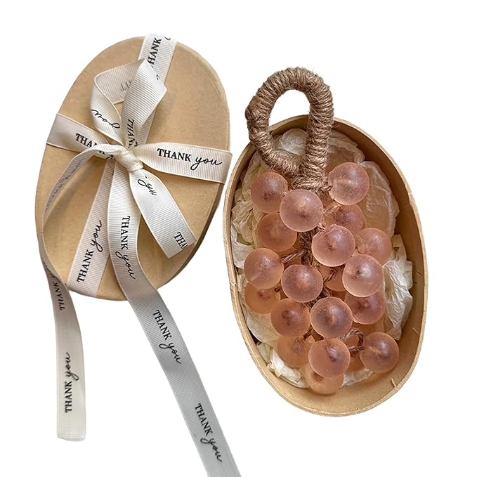 Handmade Grape Soap on a Rope, Natural Cold Process Cluster Soap Bar for Hand Wash and Bath, Decorative & Long Lasting Fragrance, Gift Set for Women Men (1, F)