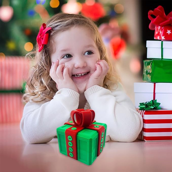 The Prank Box Funny Christmas Gifts Box Annoying Hilarious Screw Challenge with Surprise 3D Printed Screw Gifts Boxes Ideal for Birthday, Christmas (Deep green and red)