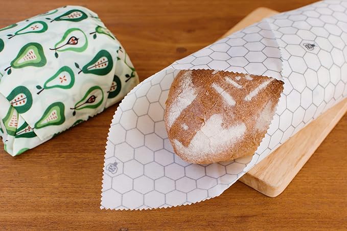 SUPERBEE Beeswax Bread Wrap, Reusable Beeswax Wrap for Food, Wrap Bread, Reusable Bees Wrap Paper for Wrapping Vegetables, Cheese Paper, Bowl Covers and Sandwich Wrapping, XXL (Passion Som)
