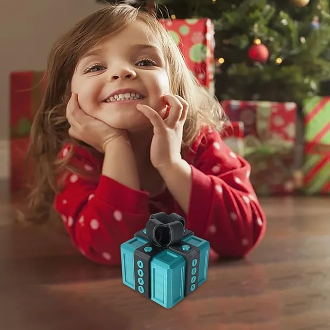 The Prank Box Funny Christmas Gifts Box Annoying Hilarious Screw Challenge with Surprise 3D Printed Screw Gifts Boxes Ideal for Birthday, Christmas (Sky blue and black)