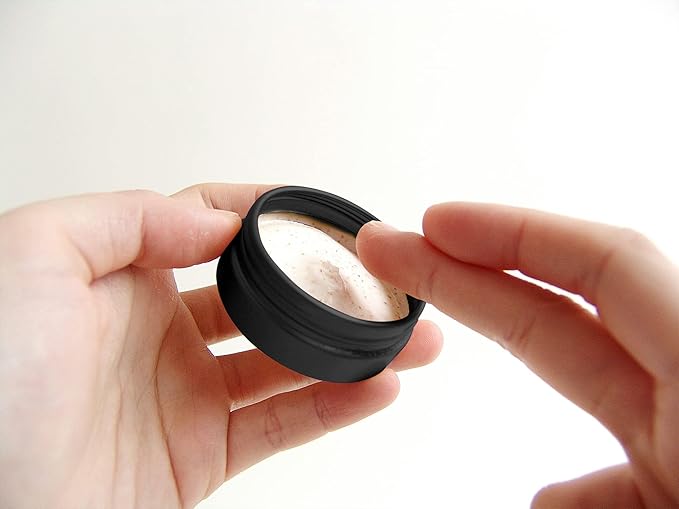 40 Pcs 0.5 Ounce Aluminum Tin Jars Containers Leak Proof Cosmetic Tin Jars Containers Round Screw Lids for Cosmetic, Salves, Balms, Lip Balm or Others, 15mL Black