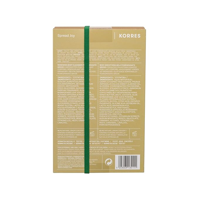 KORRES Vanilla Cinnamon Body Care Gift Set, Value Set for Men and Women, Fragrance of Creamy Vanilla and Warm, Spicy Cinnamon, Shower Gel 250 ml and Body Milk 200 ml, Vegan