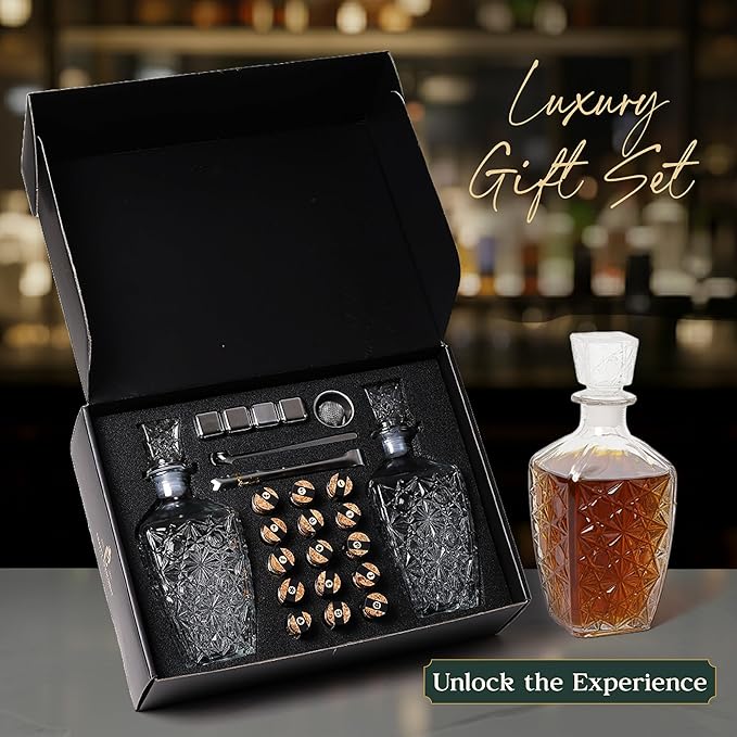 Alcohol Infusion Kit for Whiskey, Tequila, Rum, Gin & Vodka - Including Instructions Manual - Whiskey Gifts for Men - Home Bar Alcohol Gift Sets for Men