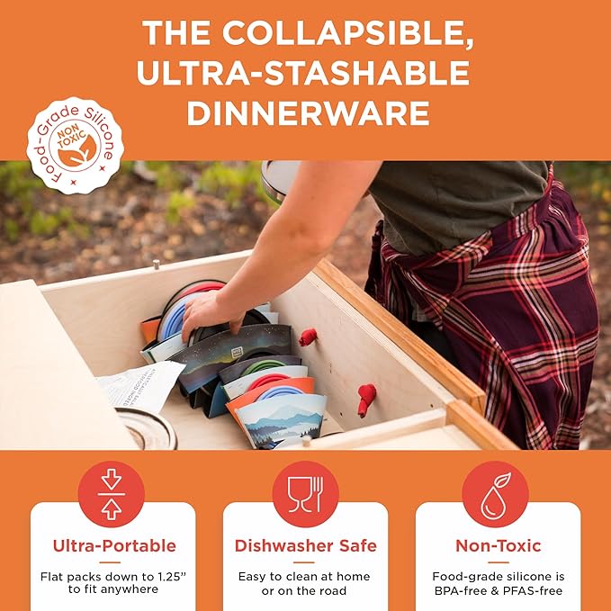 HYDAWAY 1.5-Cup Collapsible Insulated Bowl with Lid - BPA-Free, Leak-Resistant, and Ultra-Compact for Travel, Camping & Everyday Meals