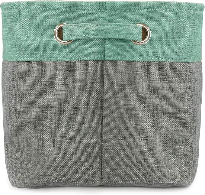 Sorbus Premium Fabric Storage Cubes 15 Inch - Big Sturdy Collapsible Storage Bins with Dual Handles - Foldable Baskets for Organizing - Decorative Cube Storage Bins for Home & Office Use- 3 Pack| Teal