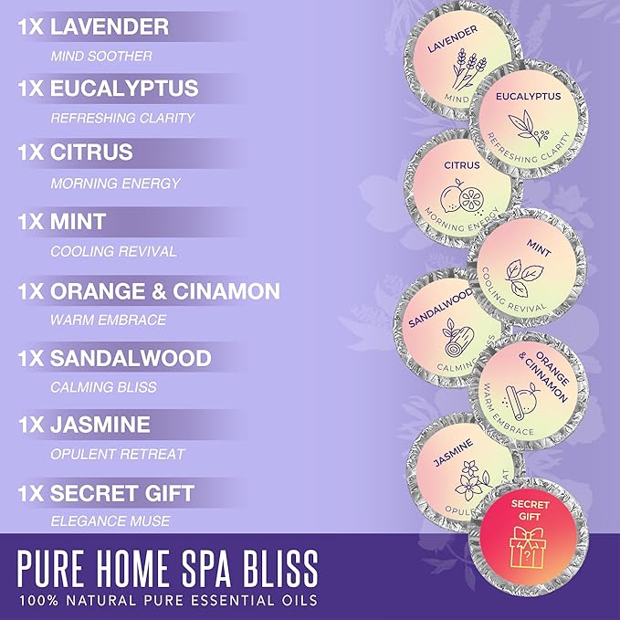 Shower Steamers Aromatherapy GOSSBY 8 Pack - Gifts for Women, Birthday Gifts for Her, Home Spa, Self Care, Relaxation, Natural Essential Oils - Mood Symphony Style