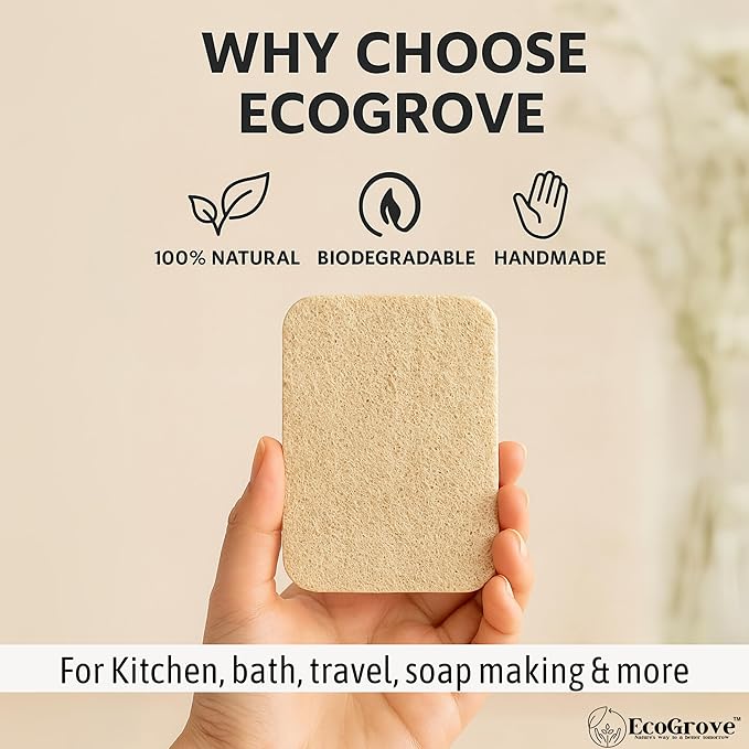 Loofah Sponges 100% All Natural BPA Free Loofahs for Dishes, Face, Soap Making, Shower, Exfoliating Eco-Friendly Biodegradable 30 Pack Compressed (Loofah)