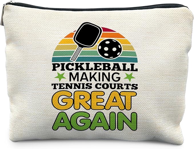 Pickleball Accessories: Women's Makeup Bag & Cosmetic Gift Set for Pickleball Lovers