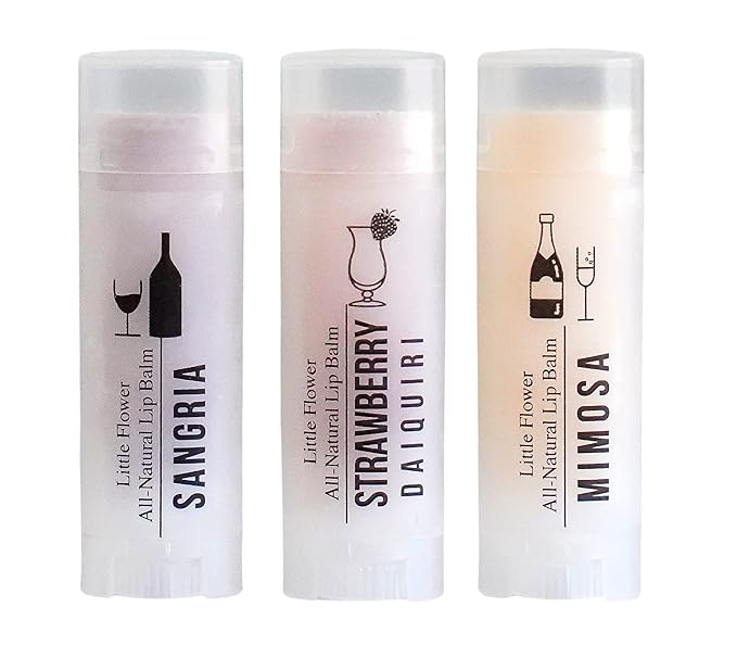 Funny Happy Hour Lip Balm Gift Set – 3-Pack Cocktail Flavors | Stocking Stuffers for Women, Funny Gifts for Coworkers, Friends, Teachers, Bridesmaids | Natural Handmade Lip Care