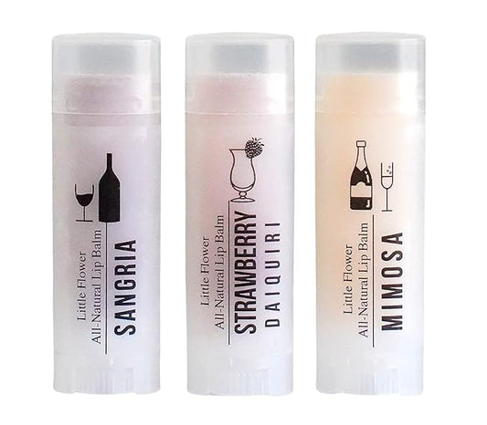 Funny Happy Hour Lip Balm Gift Set – 3-Pack Cocktail Flavors | Stocking Stuffers for Women, Funny Gifts for Coworkers, Friends, Teachers, Bridesmaids | Natural Handmade Lip Care