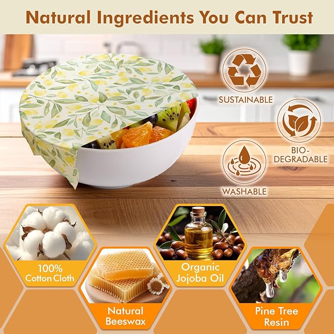 Natural Beeswax Food Wrap Set