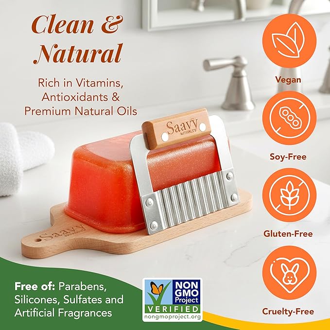 Saavy Naturals Organic Bar Soap - Plant Based ingredients (1LB)