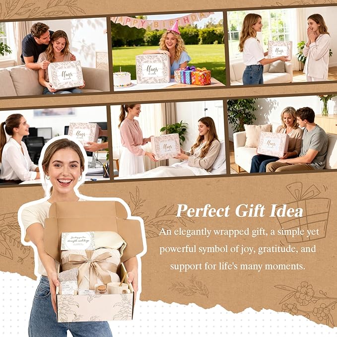 Gift Baskets for Women, Get Well Soon Gifts Basket for Women Self Care Spa Gifts After Surgery Sympathy Gift Basket for Woman Thinking of You Inspirational Christmas Birthday Present to Mom Friend