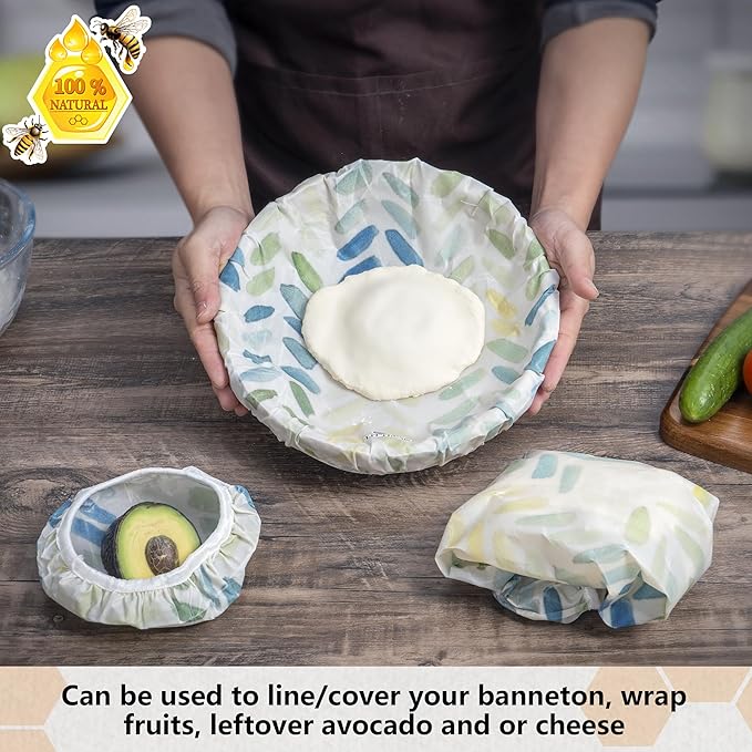 Li’l Things Beeswax Bowl Covers – Set of 5 (XS–XL) | Paintbrush | Upgraded Beeswax + Resin + Jojoba Formula | Reusable, Eco-Conscious Wraps for Food, Bowls, Pet Dishes, and Storage
