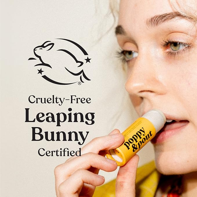 Jumbo Lip Balm Gift Set (5-Pack) | Poppy & Pout All Natural Lip Balms & Moisturizers | Hydrates with Beeswax, Vitamin E, Organic Coconut Oil | Cruelty-Free | Lip Balm in Recyclable Cardboard Tube