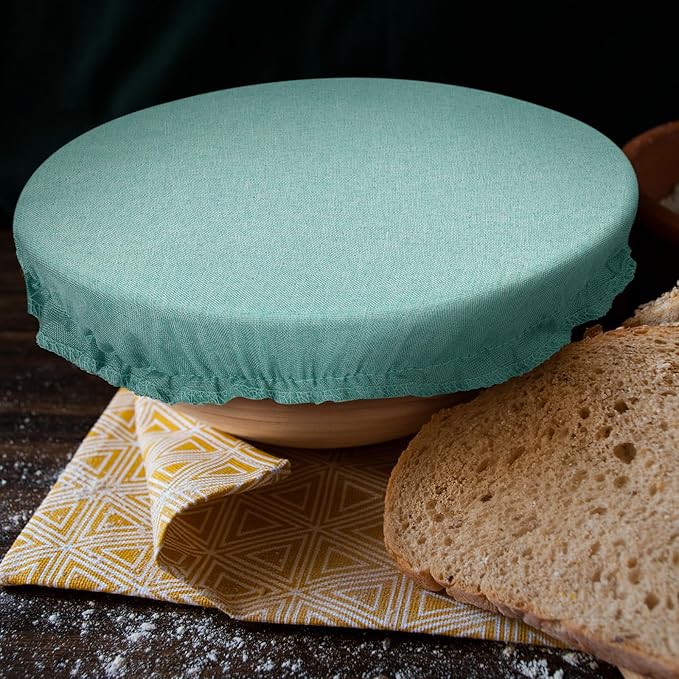 10 Pack Cloth Bowl Covers for Bread Rising - 5 Size Stretch Elastic Food Storage Container Lids - Reusable Cotton Fabric Covers for Food, Fruits, Leftovers (Vintage)