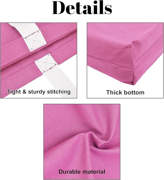 Large Canvas Tote Bag - Reusable Grocery Bag Foldable Heavy Duty Shopping Bag for DIY Art Crafts Painting Embroidery