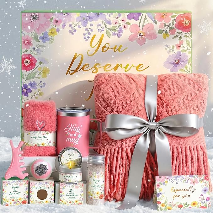 Birthday Gifts for Women,Self Care Gifts Get Well Soon Gift Baskets,Sympathy Gifts,Spa Gift Set,Thinking of You,Thank You, for Best Friend Mom Wife Sister Grandma