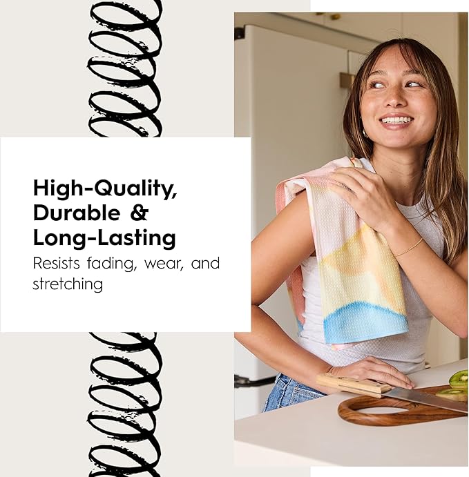 GEOMETRY Bar Towels for Kitchen Premium Towels for Cleaning Dishes & Glassware - Absorbent & Fast Drying Kitchen Towels - Star Spangled, 12" x 14" - 1-Piece