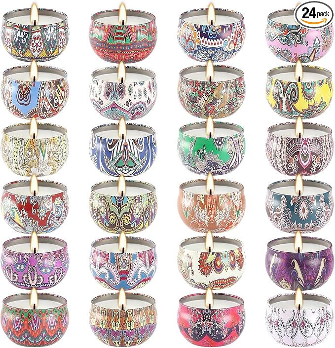 Candvent Calendar 2025 Adult Women, 24 Day ScentedCandle Countdown to Christmas Calendar with HolidayScents Xmas Suprise Gifts for Mom Grandmother Wife(24 Pack)
