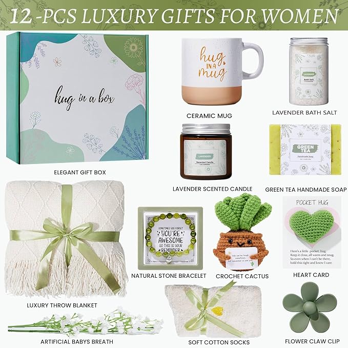 Get Well Gifts for Women Self Care Gifts Thinking of You Gifts Sympathy Gifts Care Package Gift Baskets Birthday Gifts for Women