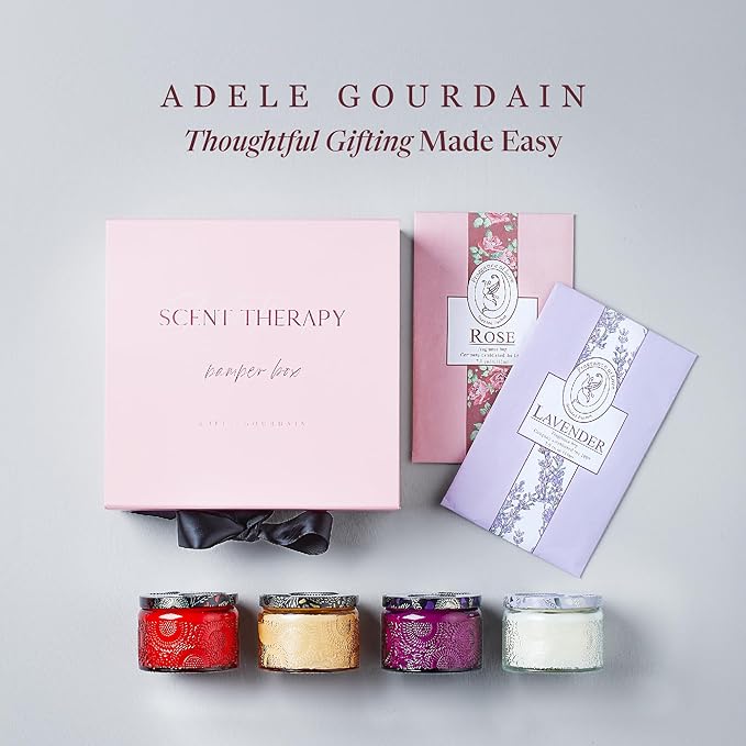Scented Candle Set - 4-Pack, Purple Box - Aromatherapy Scents for Birthday Gifts for Mom - Over 160-Hour Burn Time for Mom Birthday Candles, Relaxation & Holiday Gift Christmas