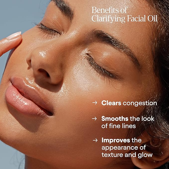 ALPYN Clarifying Facial Oil with Retinol & Pink Algae | Clear Congestion, Smooth Fine Lines, Improve Texture & Glow | 1 Fl Oz / 30 ml