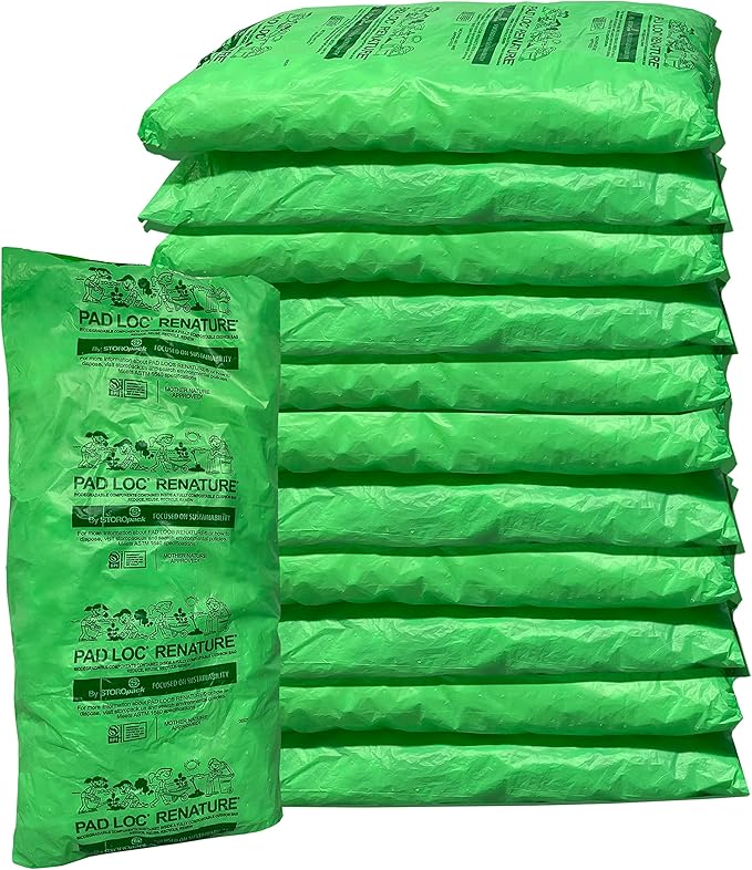 Packing Peanuts, 12 Pack, Green, Bulk Shipping Peanuts For Fragile Items, Biodegradable, Compostable Packing Peanuts For Packing, Storage & Moving