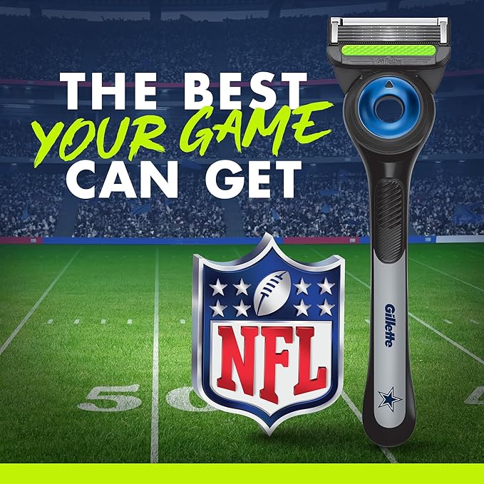 Gillette Labs Special NFL Cowboys Edition Shaving Razor for Men - 1 Handle, 1 Razor Blade Refill, Perfect for Game Day Grooming, GilletteLabs with Exfoliating Bar