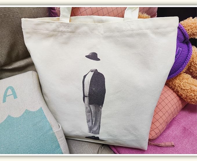 Canvas Tote Bag, Pockets, Zipper, Durable, Lightweight, Cotton Shopping Cloth Bag, Gifts