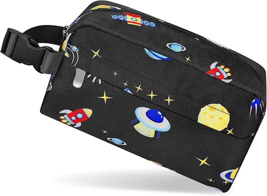 Small Insulated Snack Bag Lunch Box,Collapsible Reusable Small Lunch Bag with Snap Buckle Handle for Beach Travel Picnic,Planetary Astronauts 5-Can(3L)