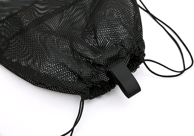 Palmhomee Pack of 4 Mesh Drawstring Bag String Bag for Sports Climbing Gym Laundry Seashell Toy Beach and Hunting (Mixed 2 Sizes)