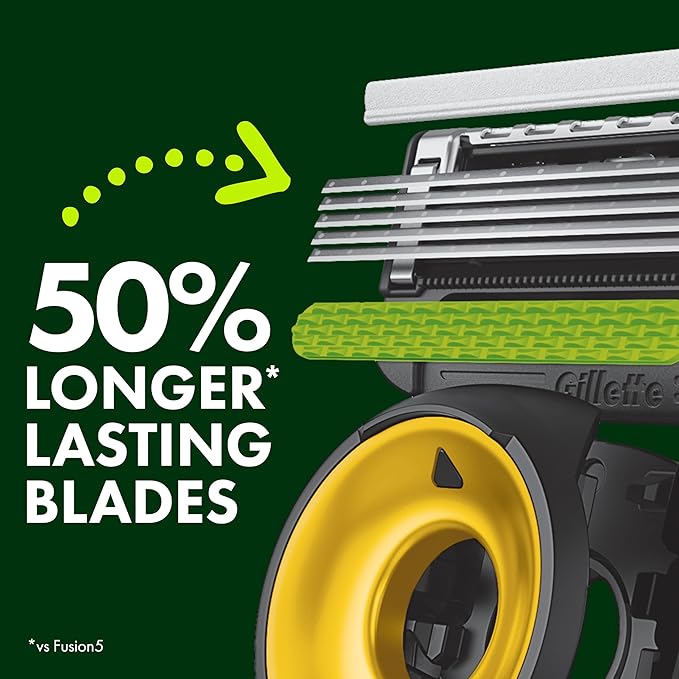 Gillette Labs Special NFL Packers Edition Shaving Razor for Men - 1 Handle, 4 Razor Blade Refills & Magnetic Stand, Holiday Gifts for Men, GilletteLabs with Exfoliating Bar