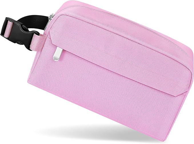 Small Insulated Snack Bag Lunch Box,Collapsible Reusable Small Lunch Bag with Snap Buckle Handle for Beach Travel Picnic,Pink 5-Can(3L)