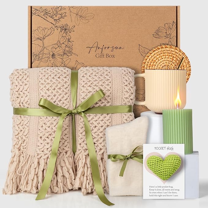 Self Care Gifts for Women Get Well Soon Gifts, Birthday Gifts Baskets Care Package for Women, Thinking of You Feel Better Inspirational Christmas Gifts for Mom Her Friend Sister Wife