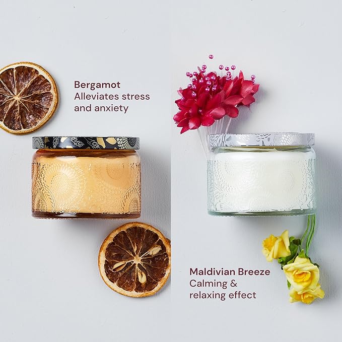 Scented Candle Set - 4-Pack, Purple Box - Aromatherapy Scents for Birthday Gifts for Mom - Over 160-Hour Burn Time for Mom Birthday Candles, Relaxation & Holiday Gift Christmas