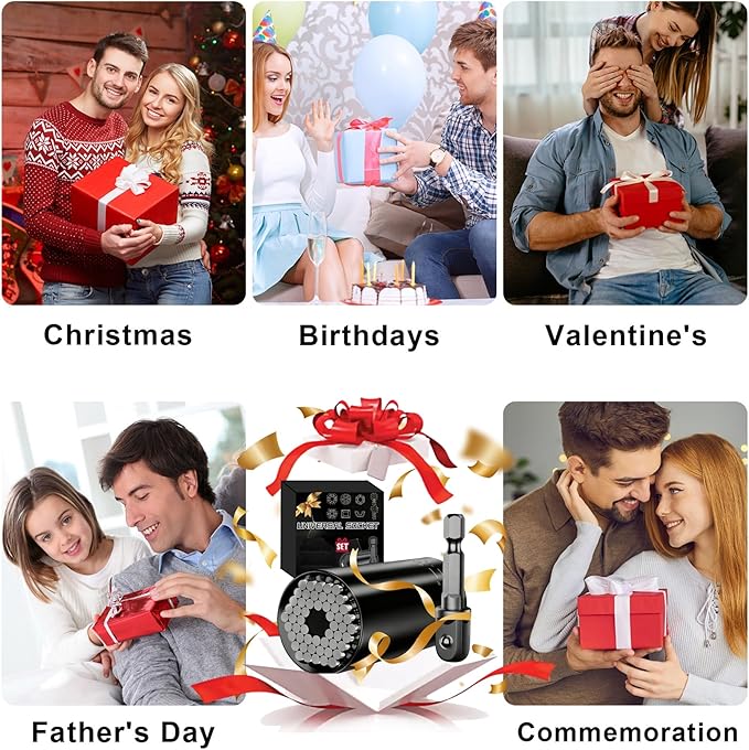 Christmas Stocking Stuffers Gifts for Adults Men Dad, Super Universal Socket Tools White Elephant Christmas Gifts for Who Have Everything Dad Boyfriend Husband Tools for Cool Gadgets