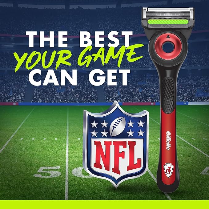 Gillette Labs Special NFL Chiefs Edition Shaving Razor for Men - 1 Handle, 1 Razor Blade Refill, Perfect for Game Day Grooming, GilletteLabs with Exfoliating Bar