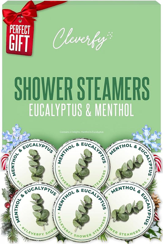 Cleverfy Shower Steamers Aromatherapy – Stocking Stuffers for Teen Girls, Women and Wife – Christmas Gifts for Teens and Women – White Elephant Gifts for Adults – 6 Tablets