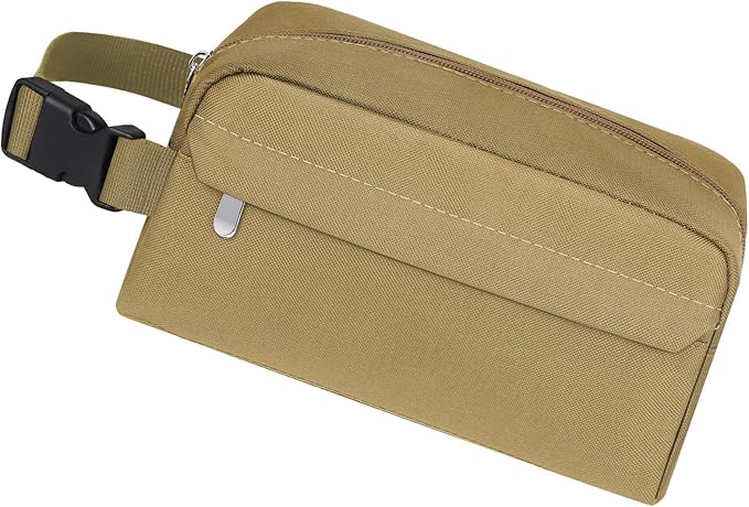 Small Insulated Snack Bag Lunch Box,Collapsible Reusable Small Lunch Bag with Snap Buckle Handle for Beach Travel Picnic,Khaki 5-Can(3L)