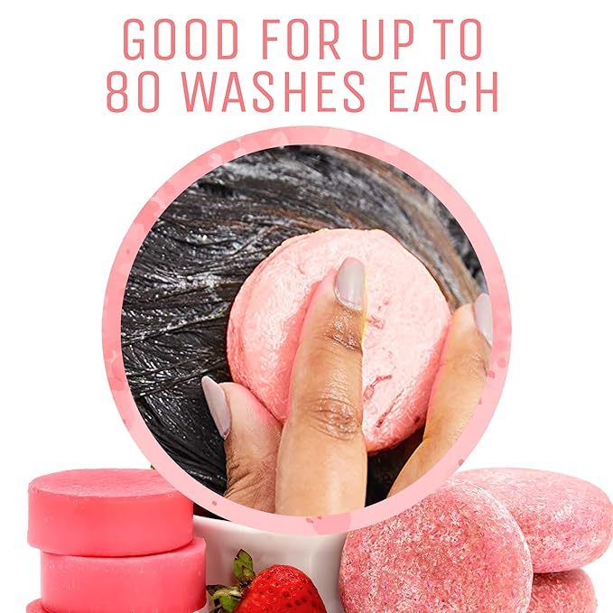 Sweet & Sassy 3 Shampoo Bars. Made in the USA. All Natural, Organic, SLS Free, Plastic Free, Safe for Color Treated Hair - Forever Fresh